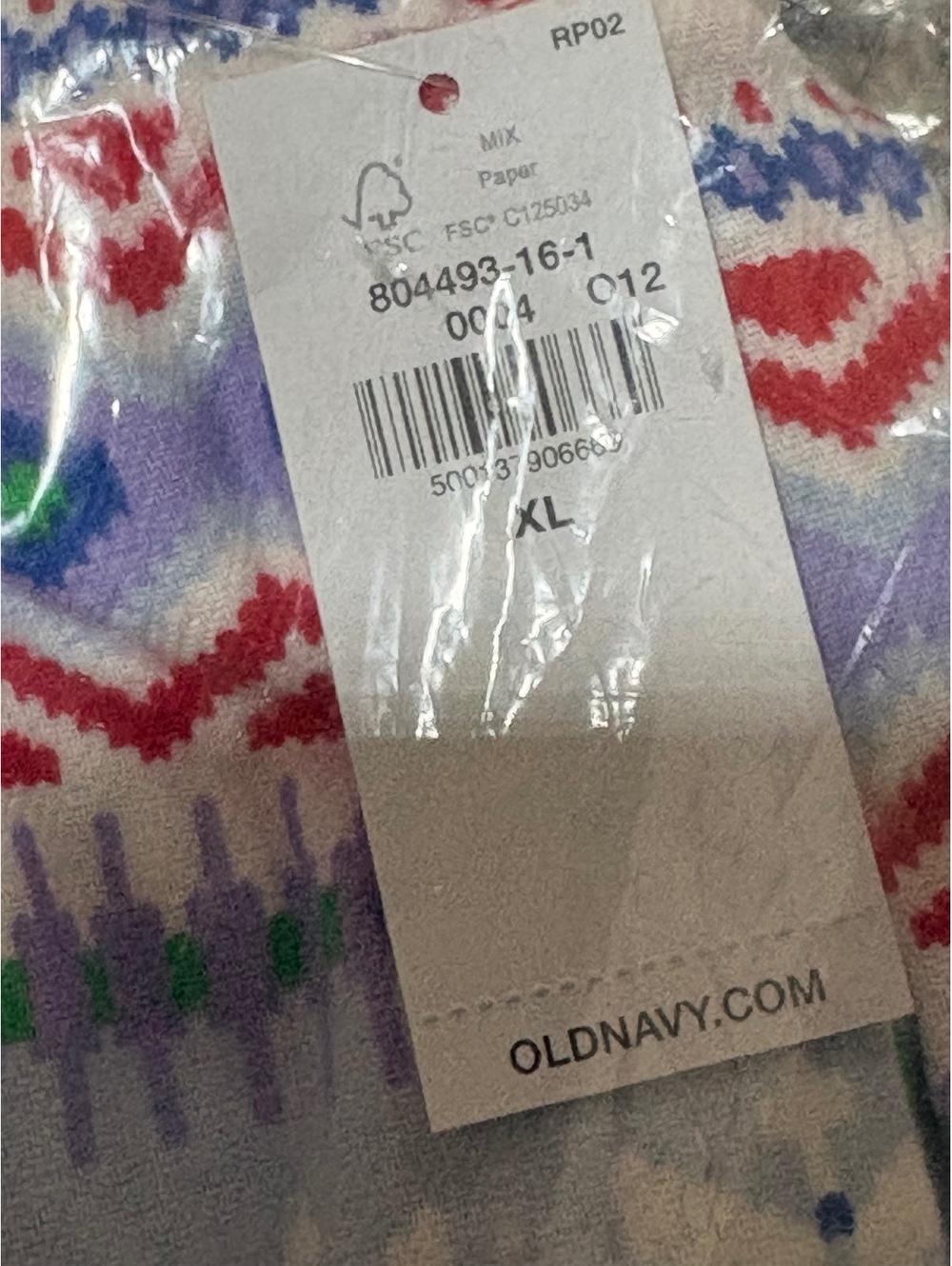 Old Navy XL Flannel Pants with Festive Pattern